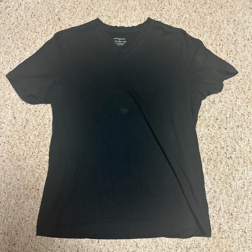 Banana Republic Men's Black Short Sleeve V-Neck Tee